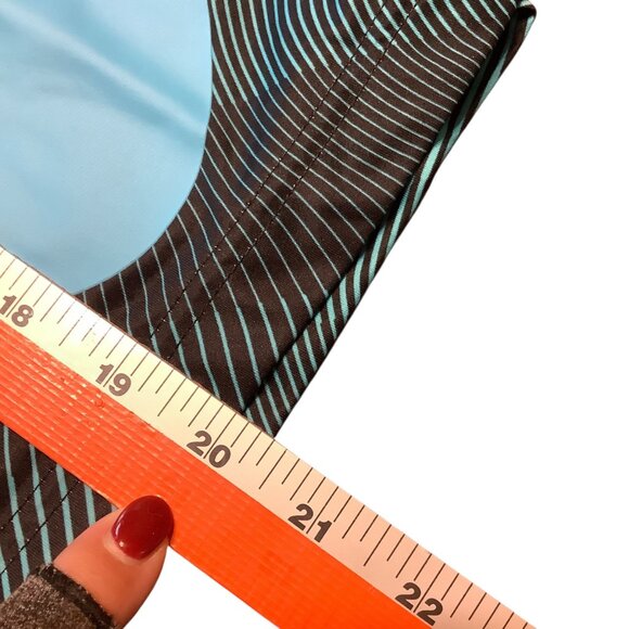 Nike Dri-Fit Men Medium Athletic Basketball Shorts Blue Black Striped - Picture 11 of 12